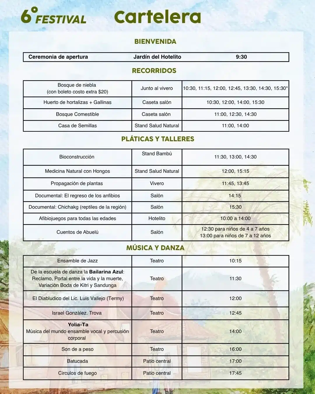 Cartelera 6° festival insta